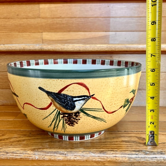 New LENOX Winter Greetings Serving Bowl Salad Dinner Dessert Mixing Christmas
